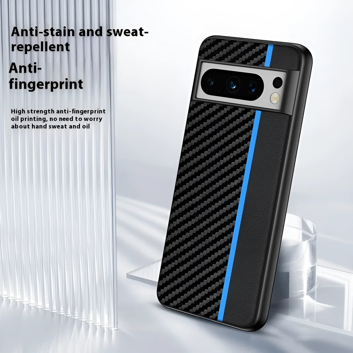Carbon fiber Kevlar anti-fall ultra-thin phone case for Google Pixel in Carbon Black