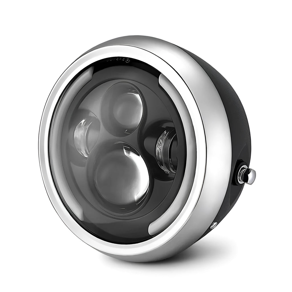 7.5 inch black motorcycle LED fisheye headlight with ABS aluminium housing