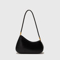 Retro oval women's underarm bag in PU leather with single shoulder strap and internal zipper compartment