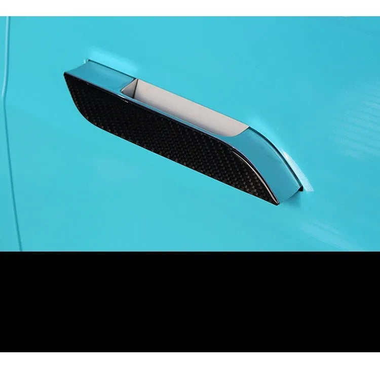 Tesla Model S carbon fibre door handle anti-scratch adhesive protection patches four piece set
