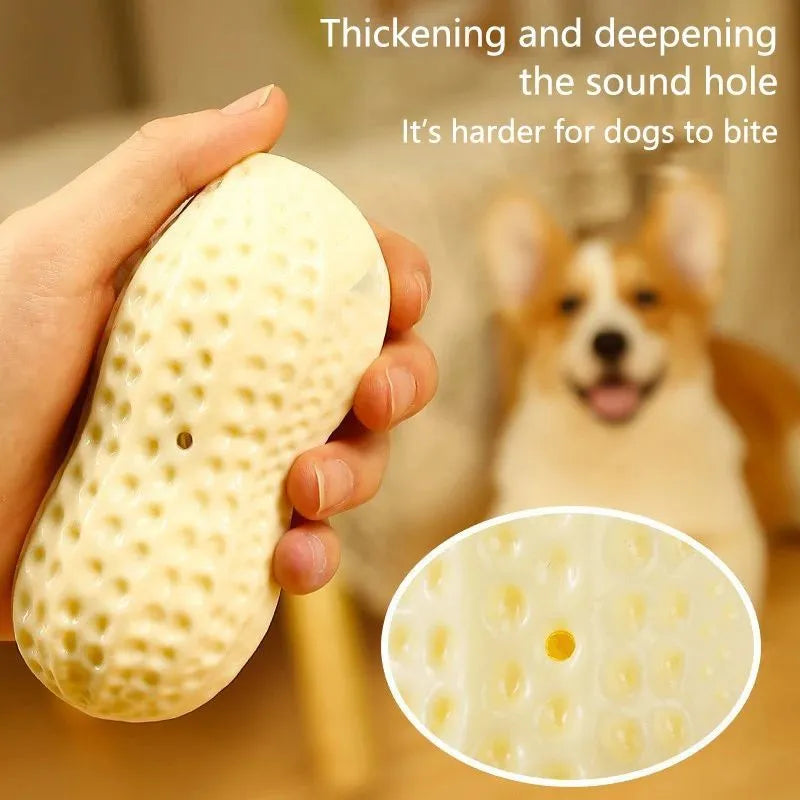 Yellow rubber vinyl dog toys for small dogs 4 pack chew boredom relief sound toys