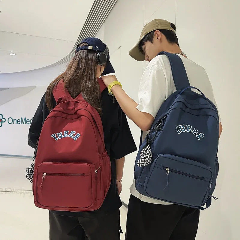 Men and women casual large-capacity school bag in nylon, 32x14x45cm, available in five colours
