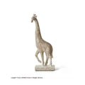 Wood colour giraffe resin ornament with European styling for home decoration