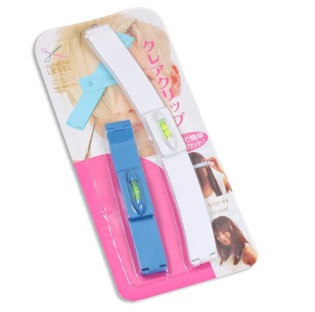 ABS plastic bang trimmer ruler haircut splint in blue and pink colour options for fringe cutting