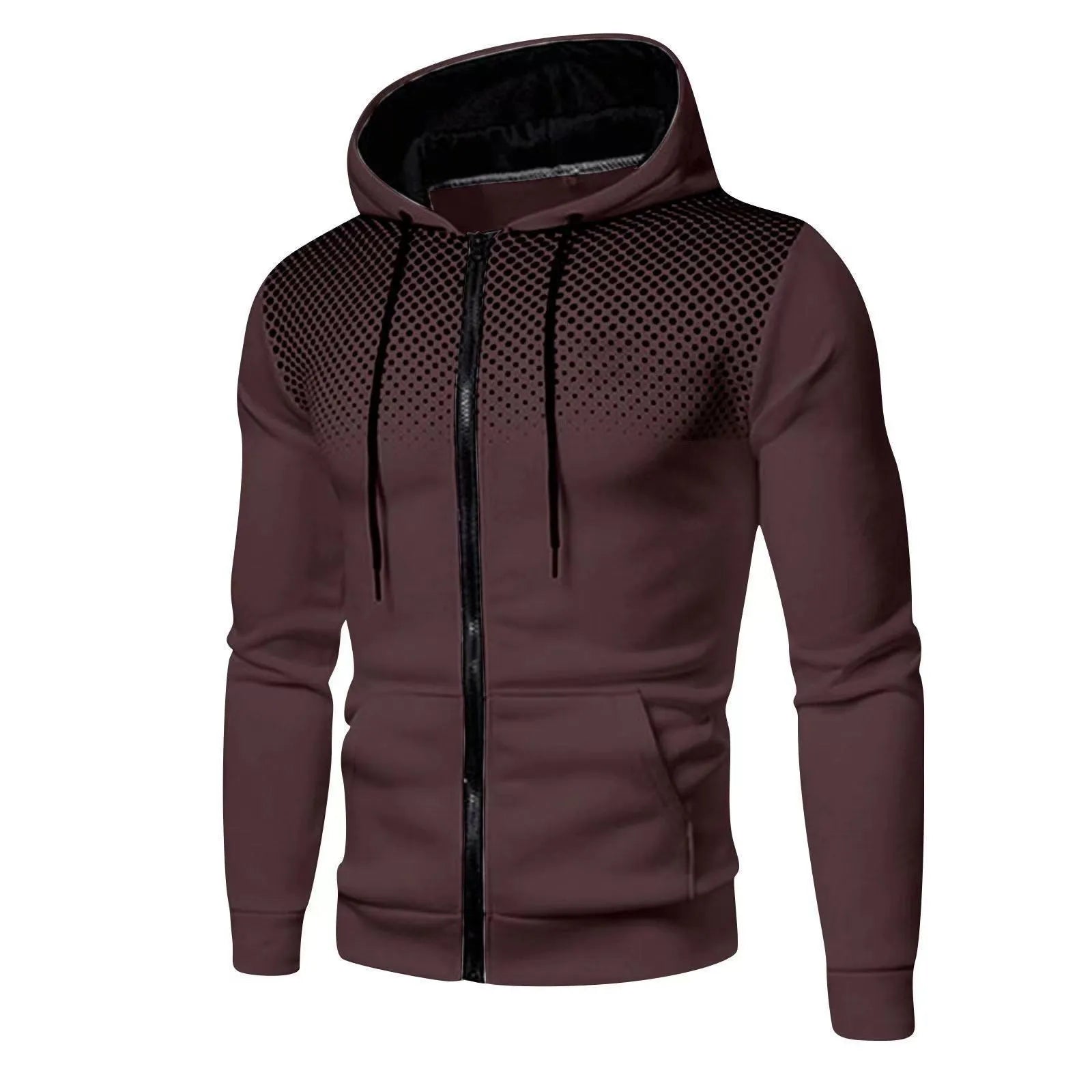 Men's sports fitness zip-up pullover sweater in polyester fibre available in multiple colours