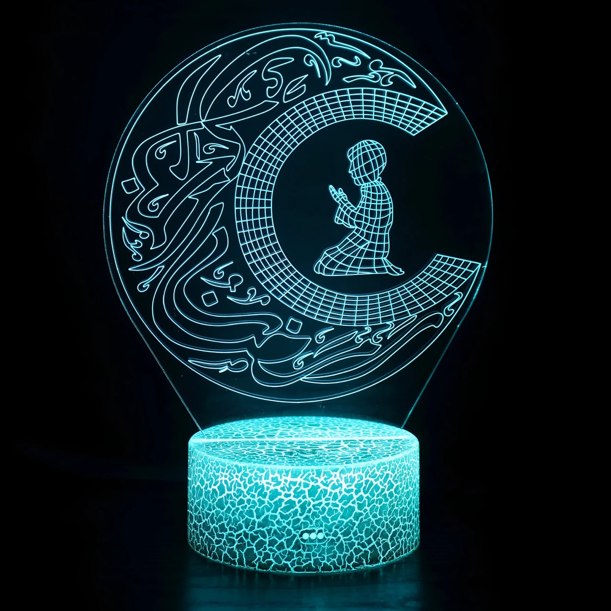 3D cartoon-style LED night lamp with touch controls and USB power cable