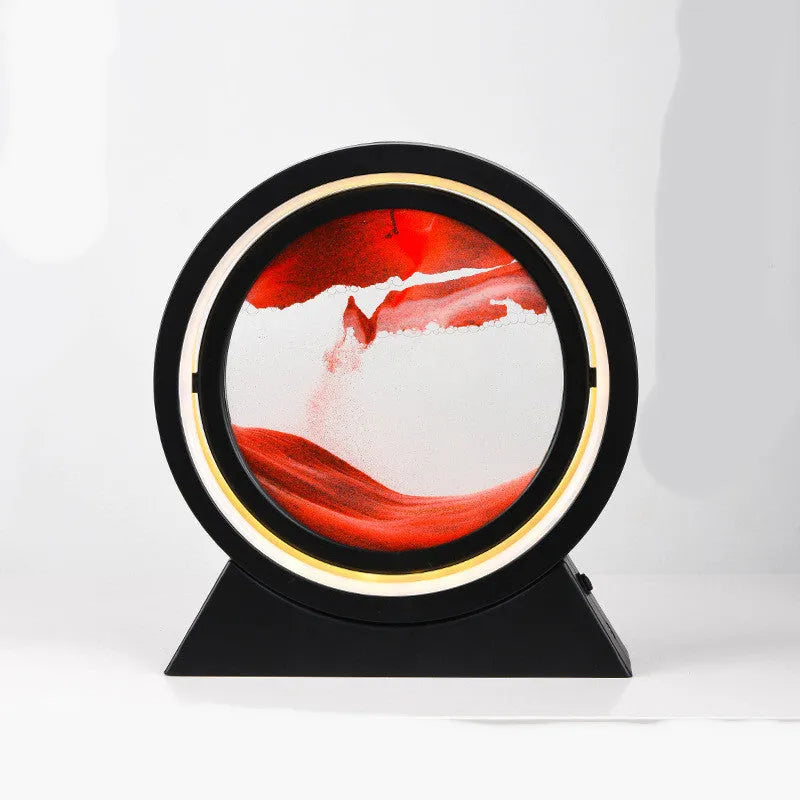 Creative Home Crafts 3D dynamic art quicksand ornament in glass and plastic, 24cm tall, in picture colour
