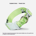 Adjustable dog collar with cartoon gradient printing in Panda Green colour