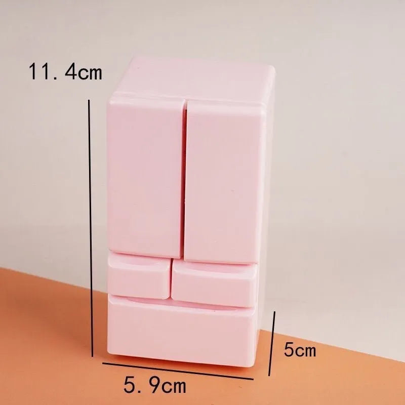 White plastic miniature candy toy model with light-up feature showing 11.4cm height dimensions