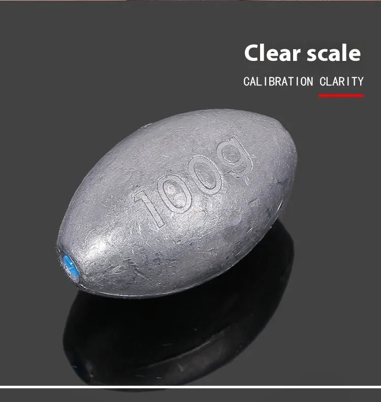 Tongxin olive lead fishing sinker with scale pattern, rugby shape, and plastic core in various weights