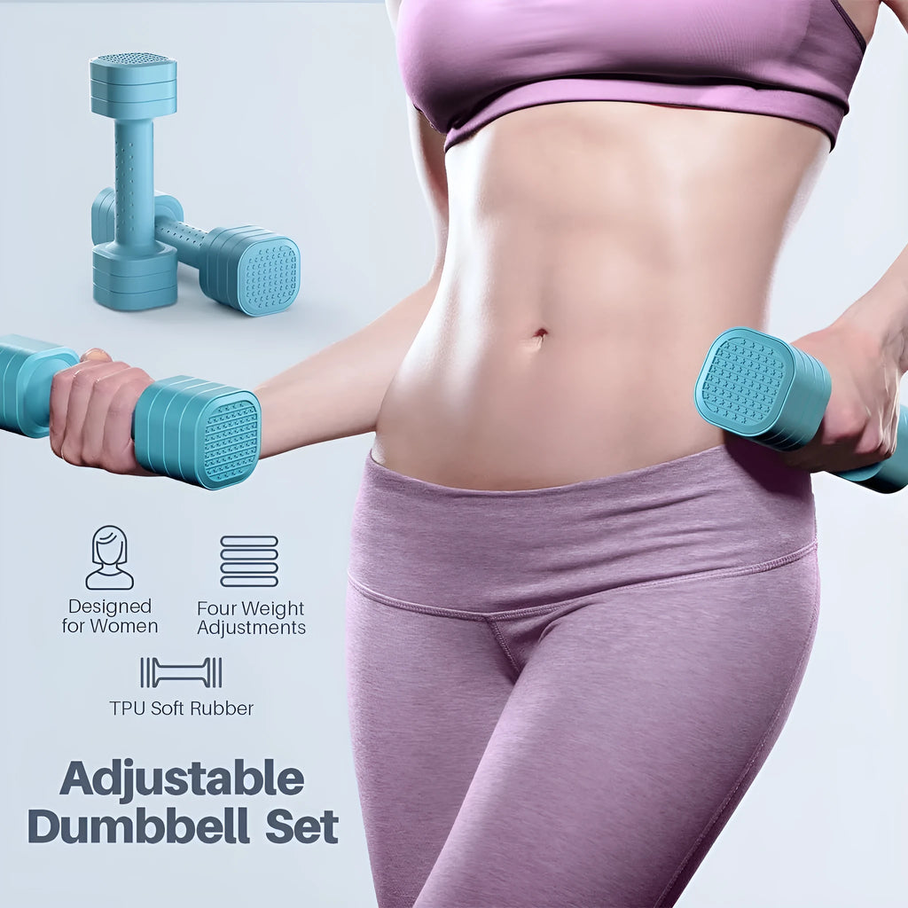 Detachable women's dumbbell set in four colour options with 5lb weight specification