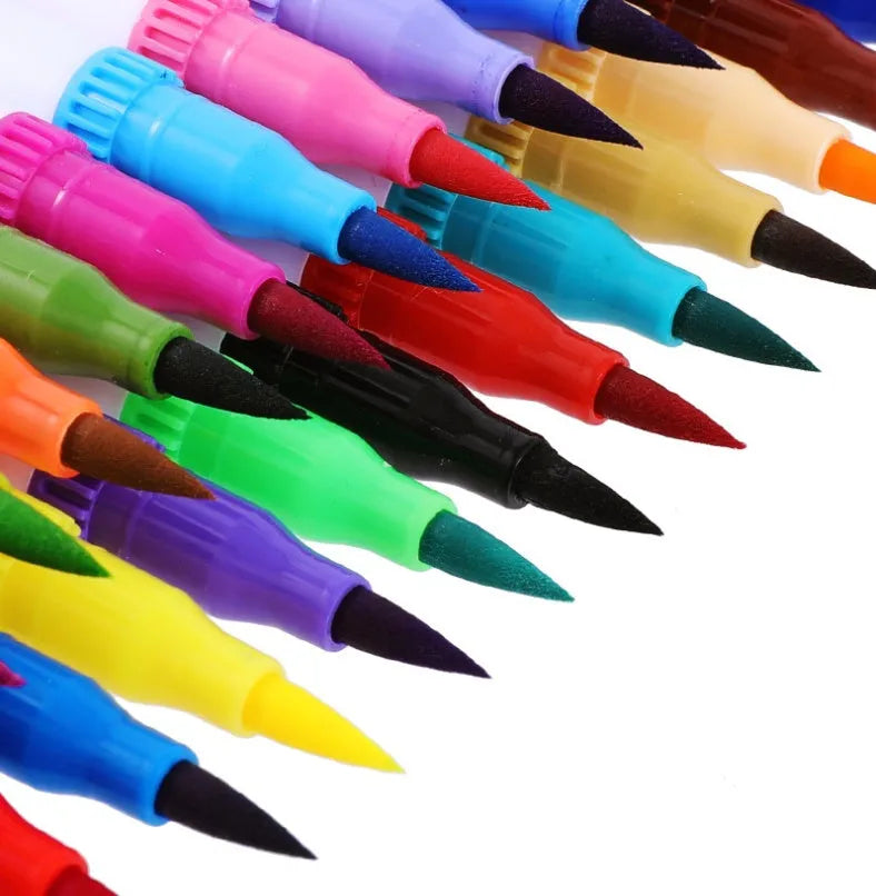Set of watercolour pens in plastic casings suitable for painting and promotional giveaways