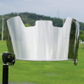 American style rugby helmet goggles in a multicolor display, showing tool-free attachment points.