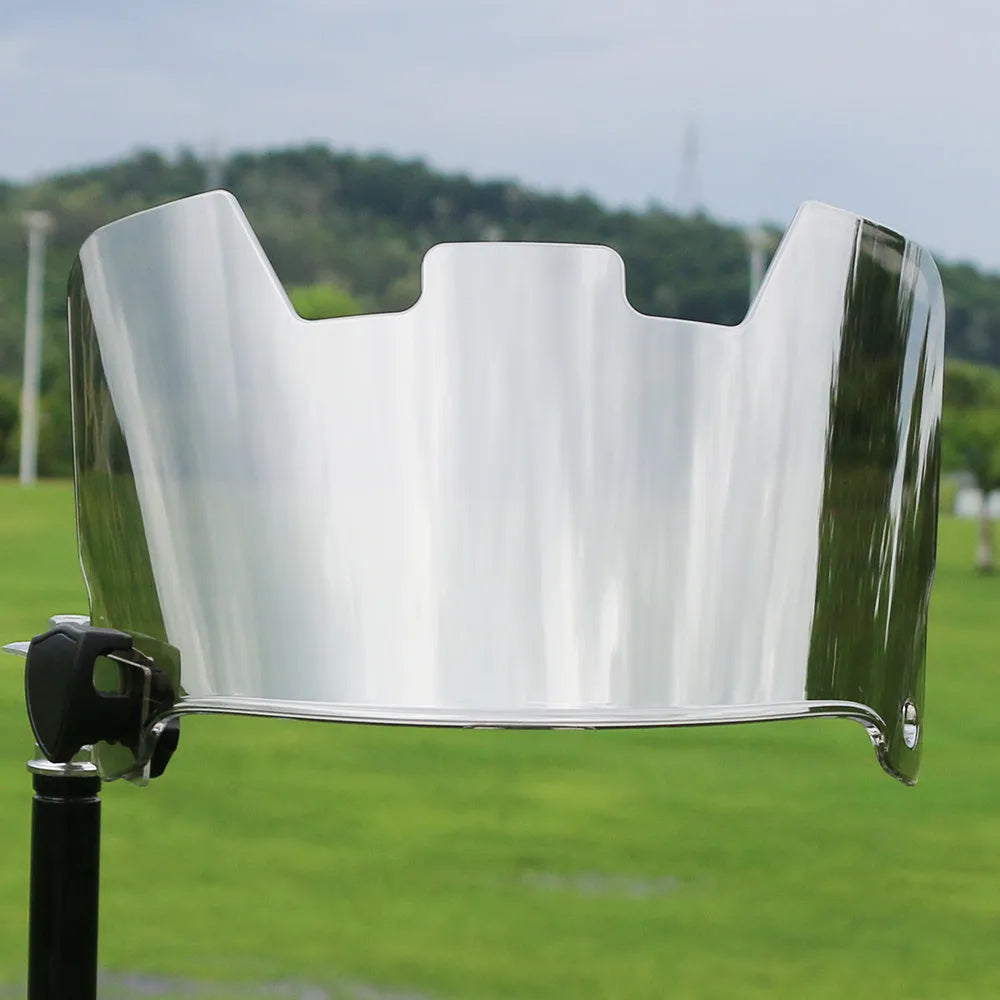 American style rugby helmet goggles in a multicolor display, showing tool-free attachment points.