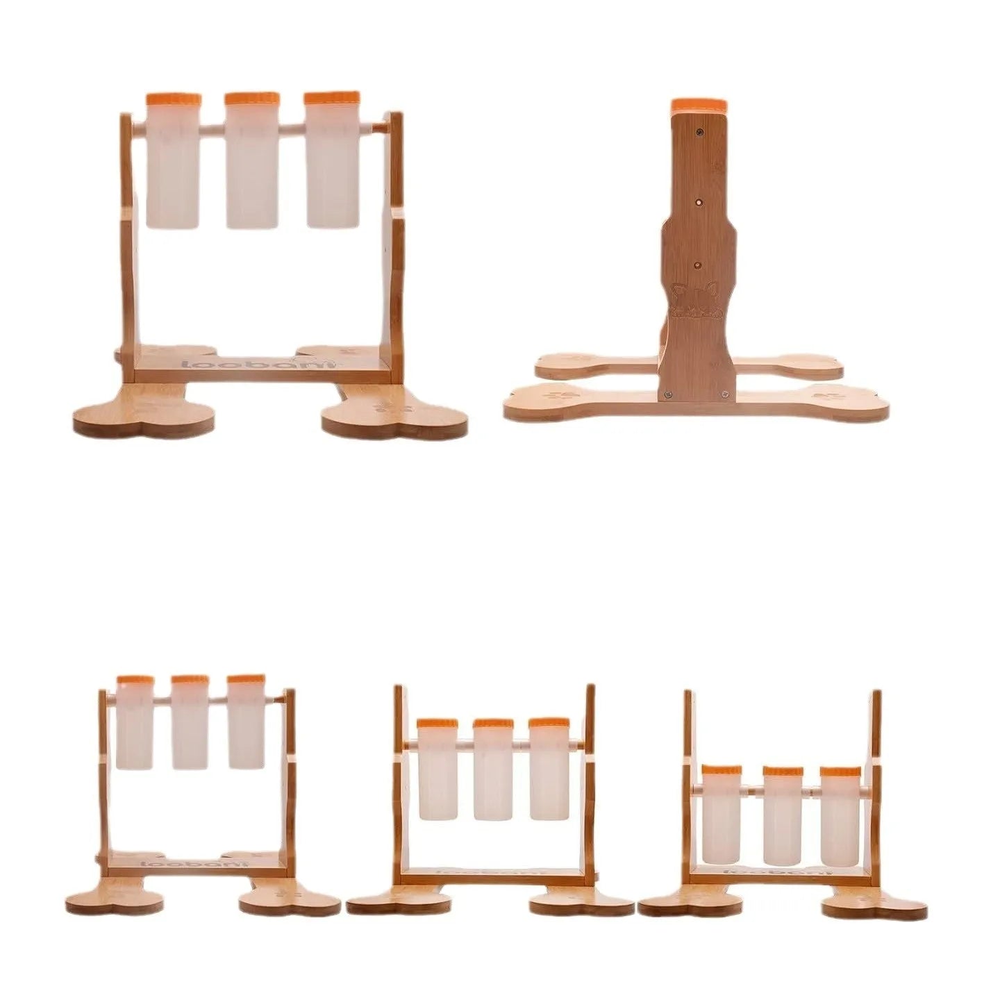 Large wooden interactive dog puzzle feeder toy for treat dispensing and slow feeding