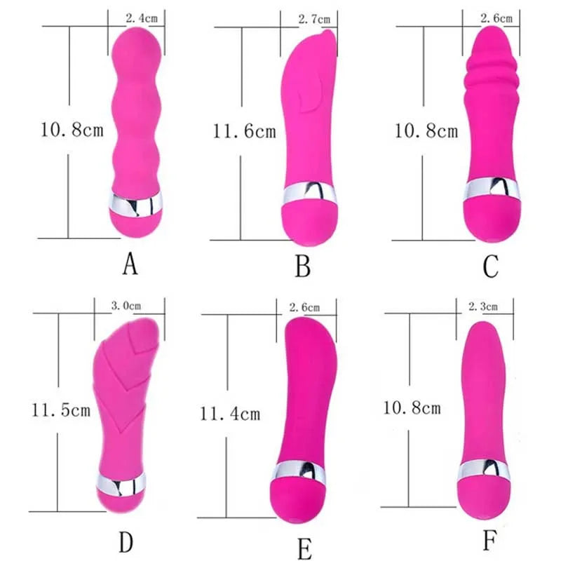 Six styles of mini realistic dildos for women with vaginal and anal stimulation options