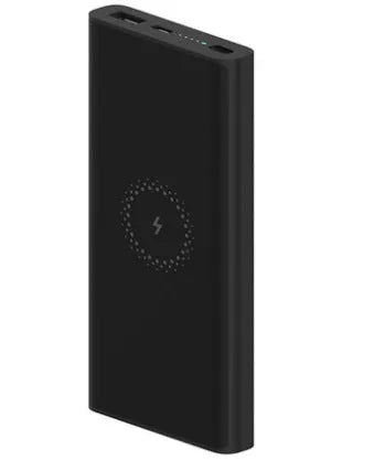 White and black large capacity 10000mAh power bank with USB Type-C port