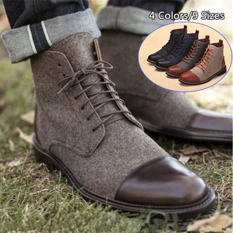 Leather motorcycle boots with buckle details in black, blue, grey, and khaki colours