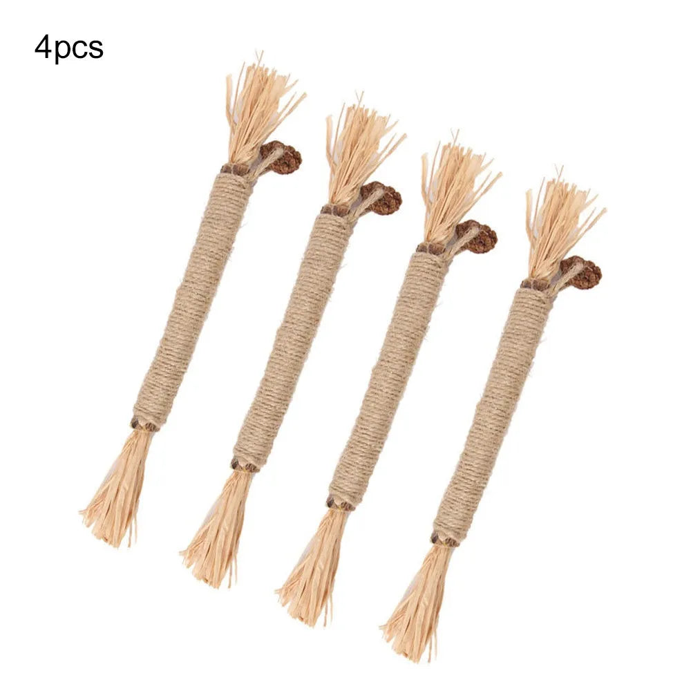 Natural silvervine chew sticks for cats in two diameter options for dental care and play