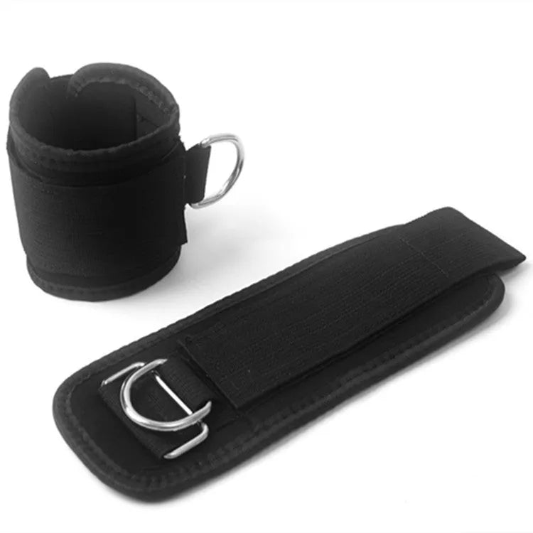 Black taekwondo training pull rope set for explosive leg force development