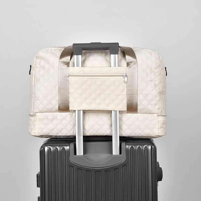 Oxford cloth large capacity buggy travel bag in a choice of colours including black and haze blue.