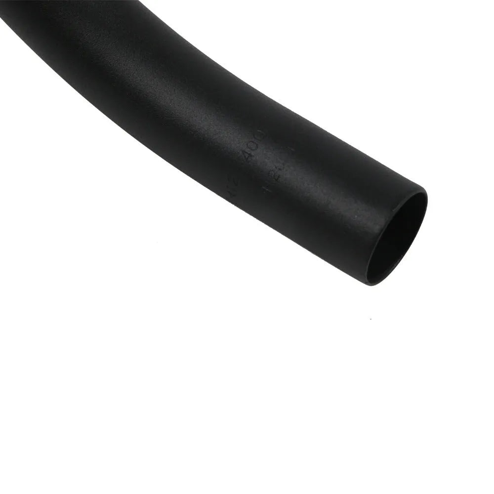 Black aluminium alloy road bike drop handlebar showing bend profile and UNO printing marks.