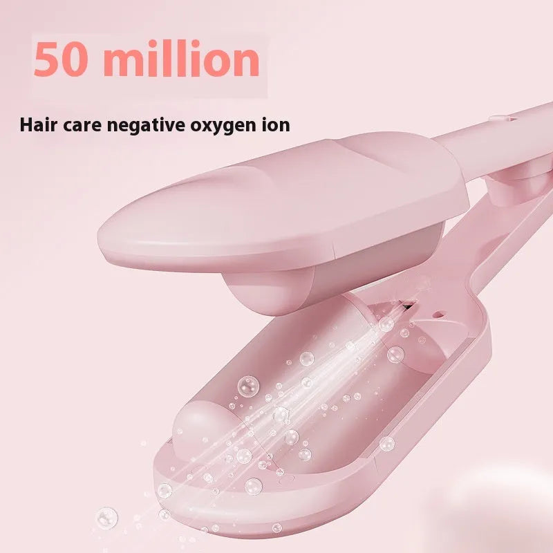 40mm LCD egg roll hair curler in light purple with ceramic barrel