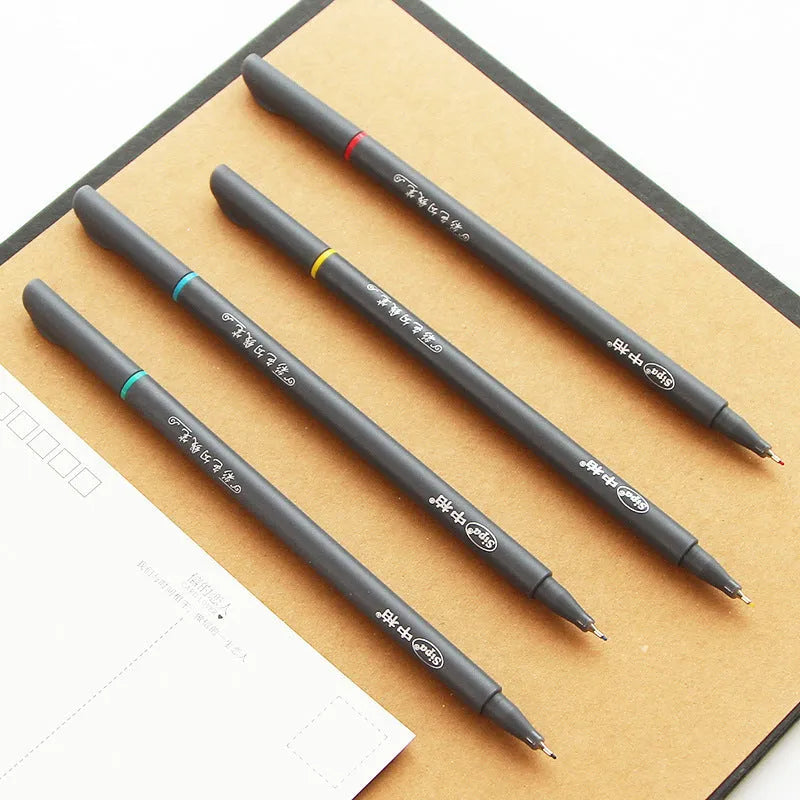 Pack of 10 hook line pens with 0.38mm tips for technical drawing and architectural drafting