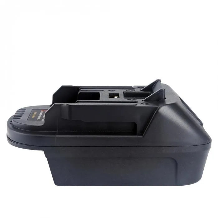 Black Milwaukee DM18M to Makita H99F power tool battery adapter converter