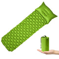 TPU inflatable camping mat with integrated pillow in outdoor setting