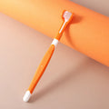 Pet toothbrush oral cleaning product with plastic handle and nylon bristles in assorted colours