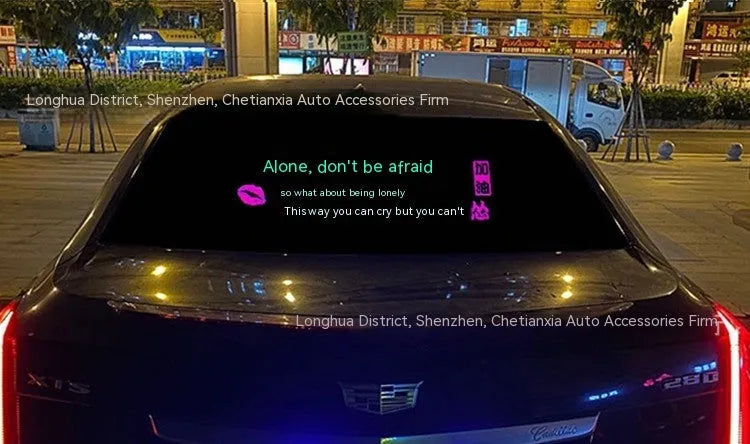90cm by 25cm car voice control rhythm lamp with electroluminescent panel showing multiple light pattern displays