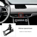 Goodway car dashboard mobile phone bracket showing 360-degree rotation mechanism on compatible vehicle