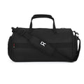 Men's waterproof nylon sports training bag with trolley strap and wet-dry separation, 45x26x26cm, in black