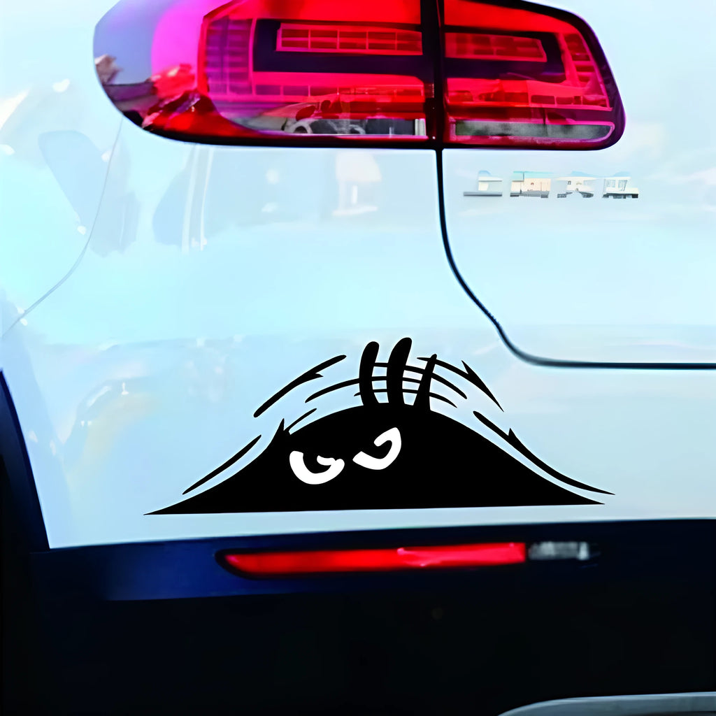 Pack of four self-adhesive body stickers showing smiley and angry face designs on skin