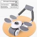 Multifunctional four elbow support abdominal wheel AB Rocket with steel frame and TPR wheel in black colour