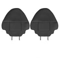 Black leather rear anti-kick pad for car seats measuring 68cm by 42cm