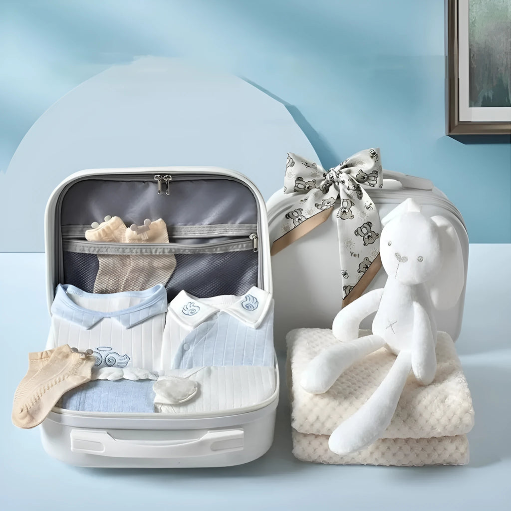 Newborn baby clothes gift set in blue princess style, 100% cotton, with 21 to 27-piece options for 0-6 months