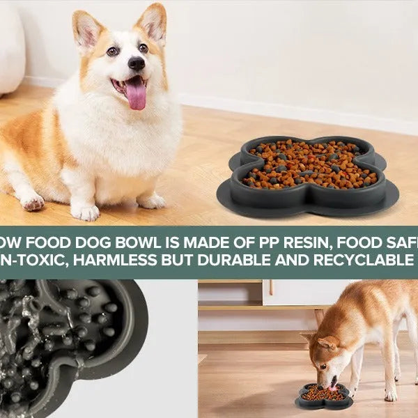 Silicone pet licking mat with textured surface for slow feeding, showing ridges and grooves
