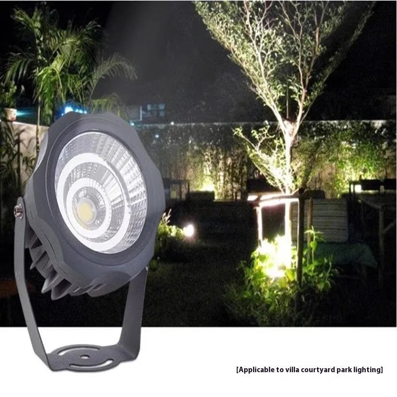 LED plug-in garden tree landscape spotlight IP65 waterproof outdoor lawn lamp warm white light