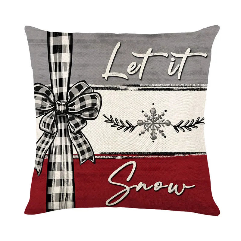 Merry Christmas cushion cover pillowcase 45x45cm printed design with PP cotton filling
