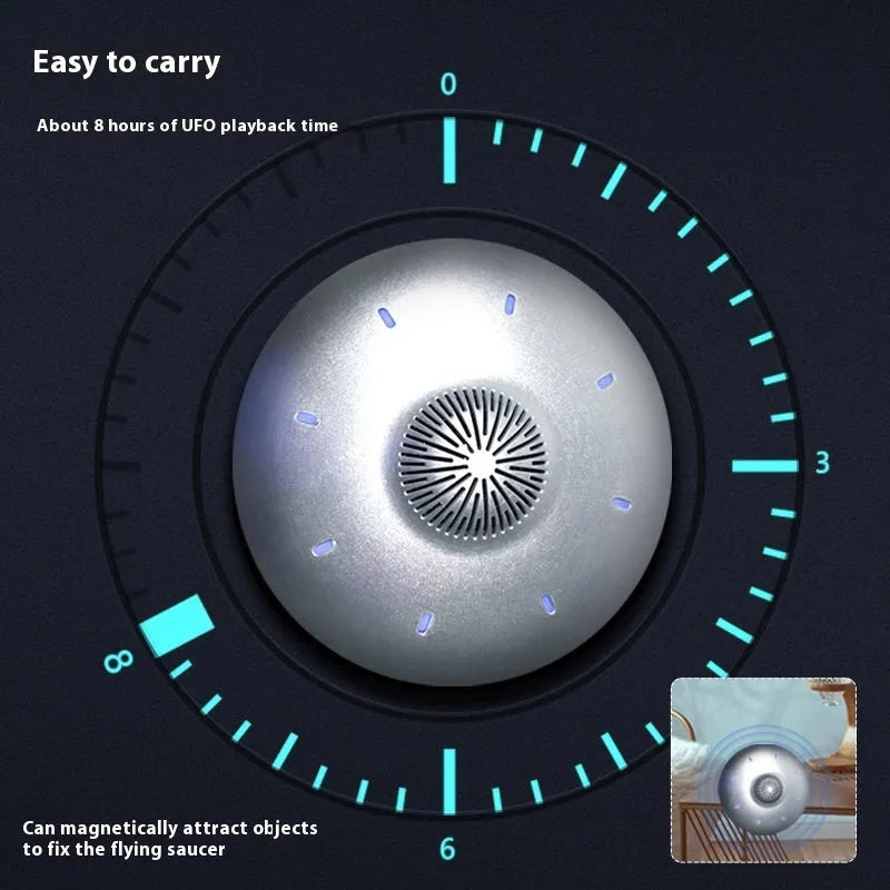 Automatic lifting magnetic levitation Bluetooth speaker with floating design in ABS plastic housing