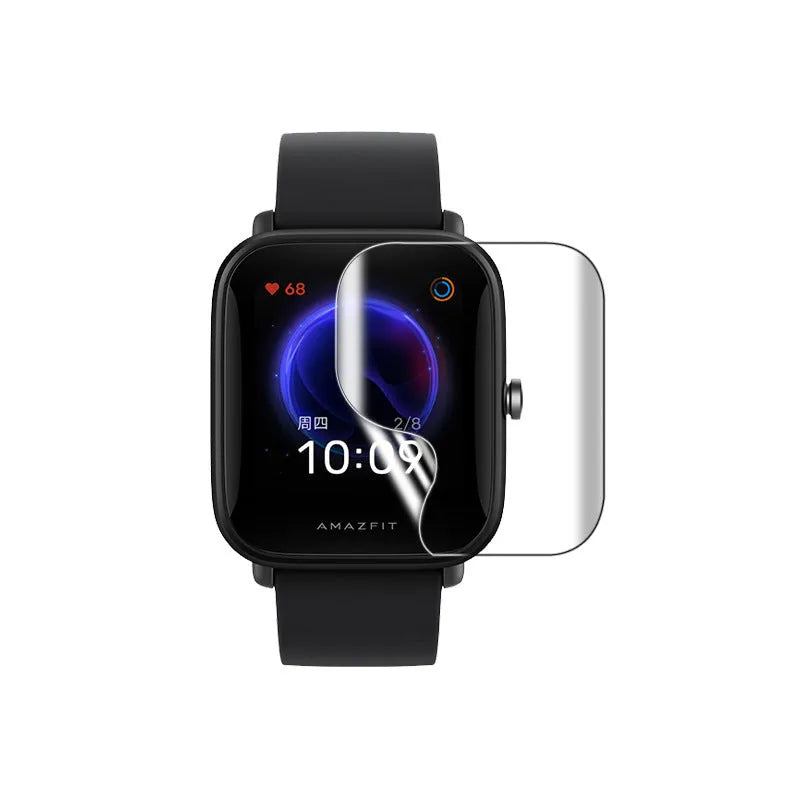 Amazfit Bip S full screen HD hydrogel film with anti-scratch protection in easy-tear TPU format