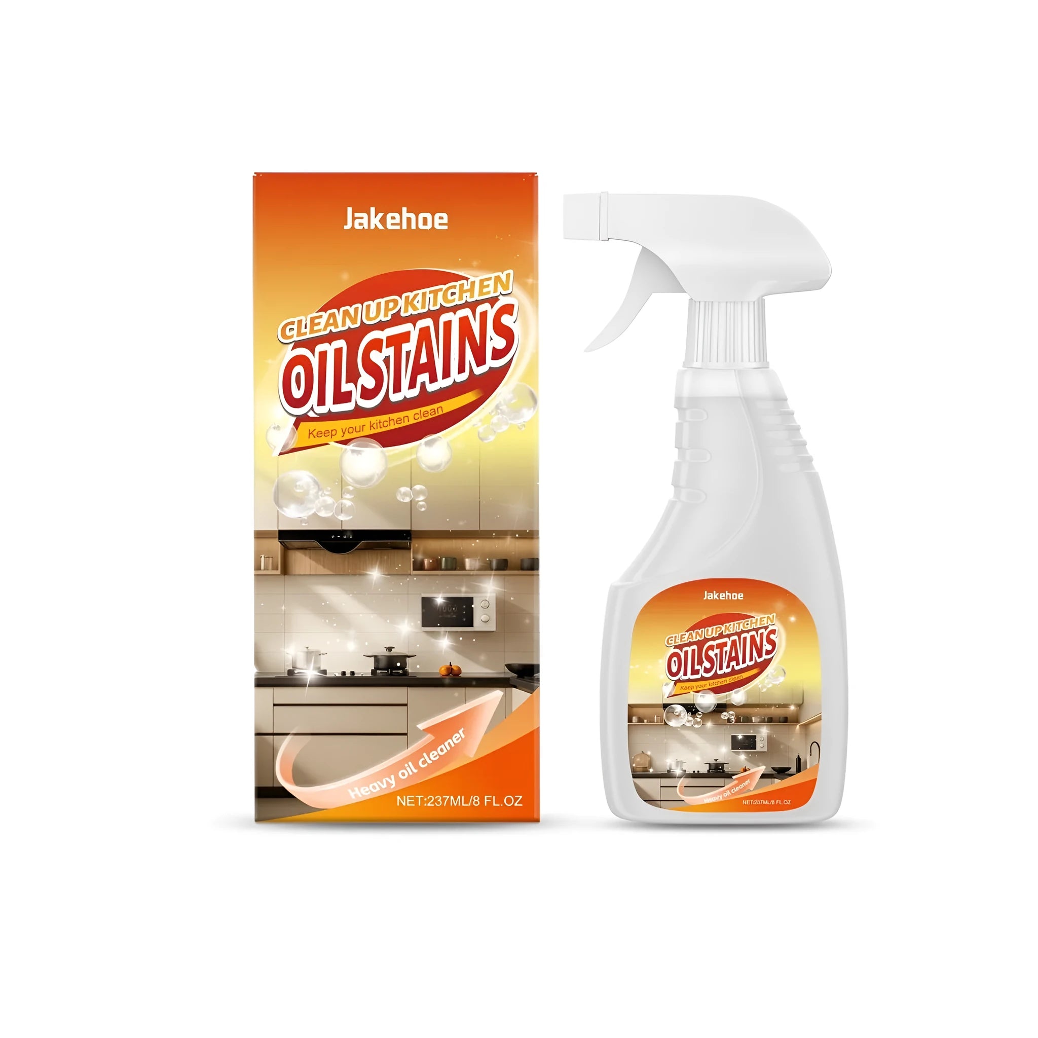237ml spray bottle of heavy oil cleaner with degreasing formula.