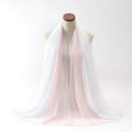 Women's chiffon ethnic scarf in Pu long design showing length and lightweight fabric texture
