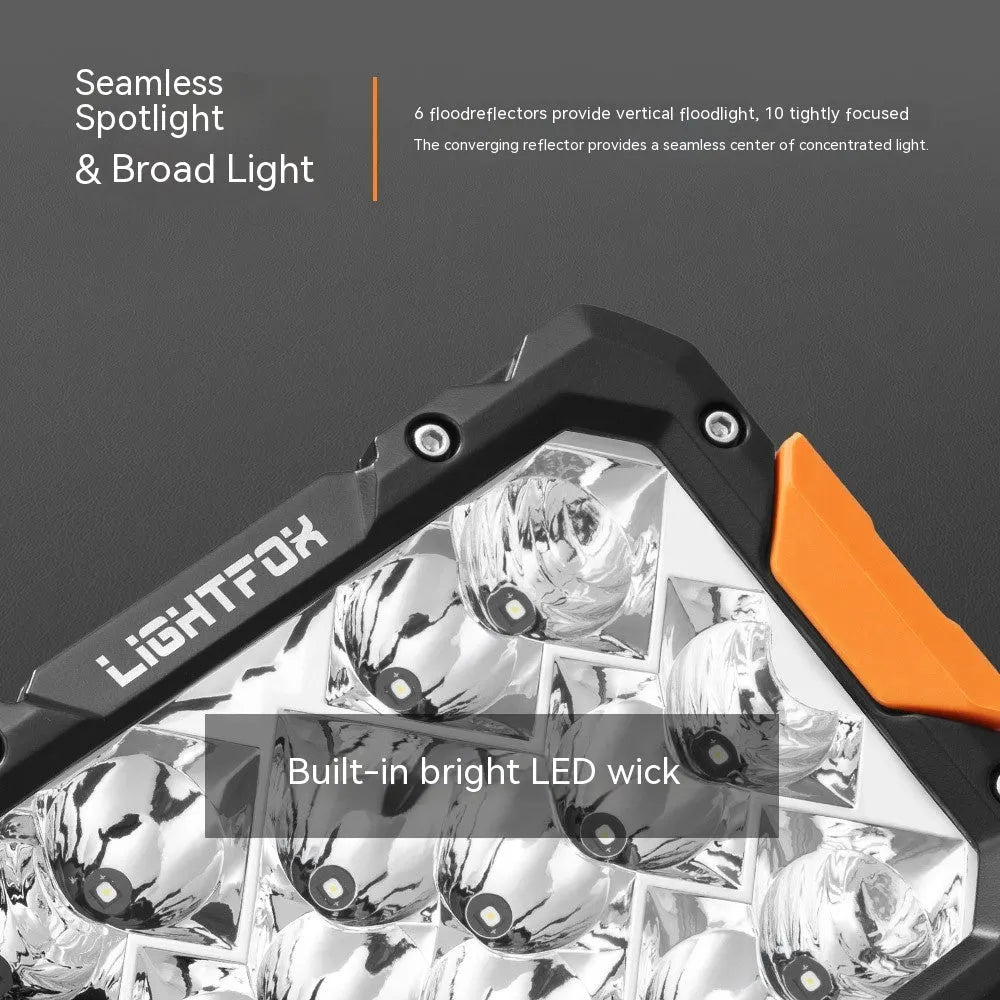 A pair of black aluminium LED front bumper lights for universal off-road vehicle retrofit