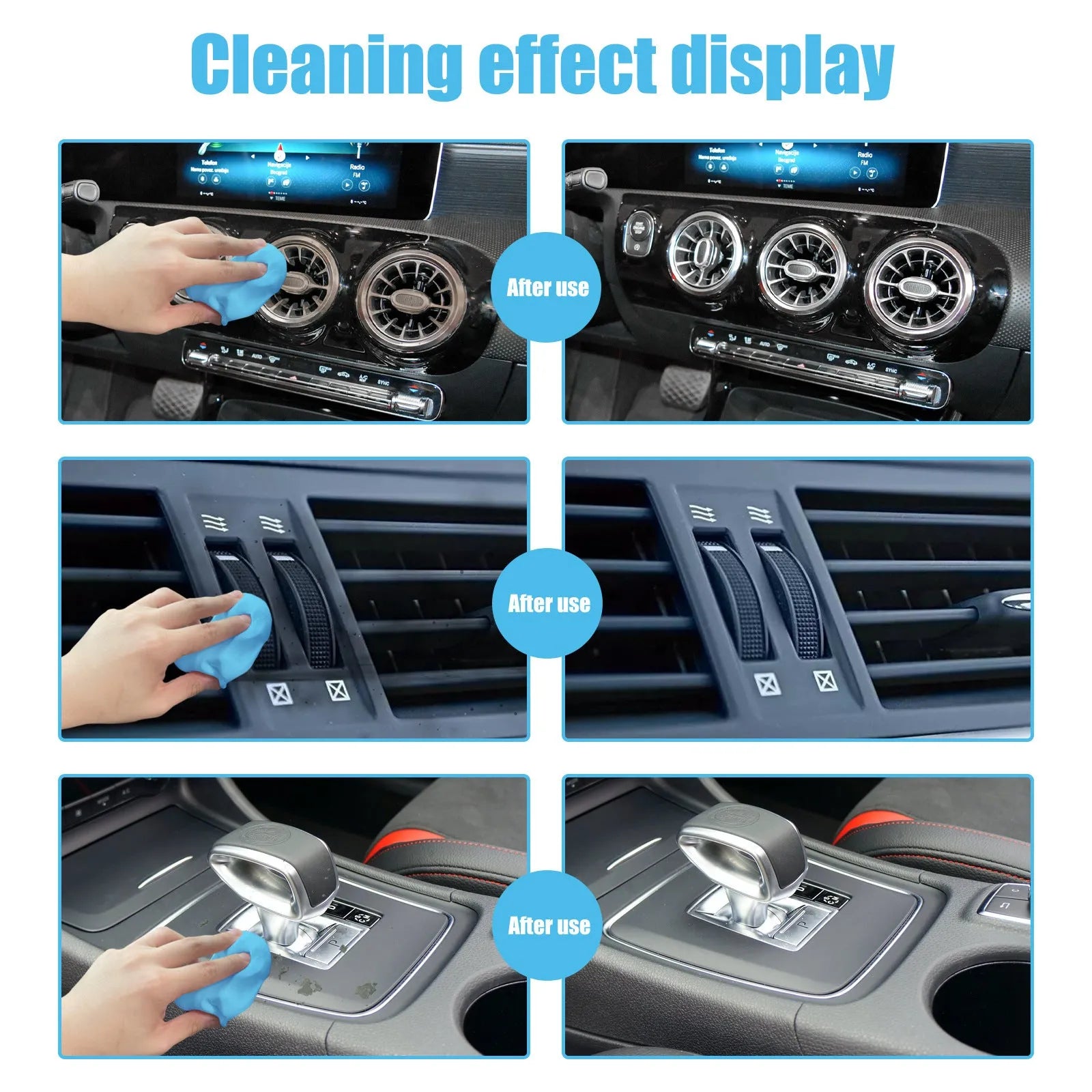20g pack of car cleaning mud putty for removing dust from interior gaps and vents.