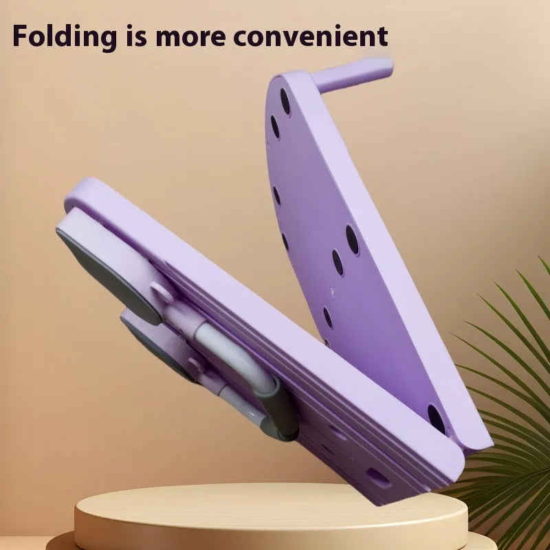 Multi-functional supine board wheel equipment in dark violet or pink with one healthy belly plate for core training.