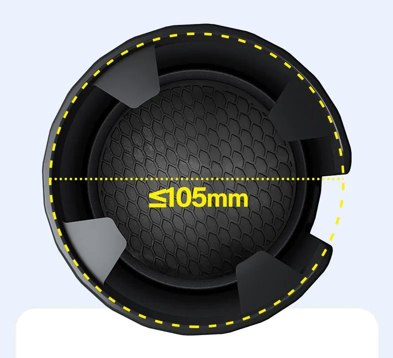 Matte black car cup holder expander adapter for oversized water bottles and drink containers
