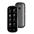 Black simultaneous interpretation translator device with neck lanyard and USB charging cable